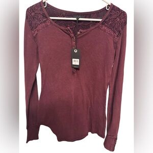 Lucky Brand: NWT Bib Henley Shirt